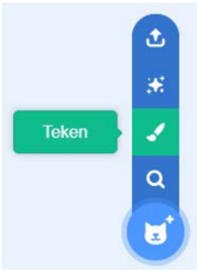 Tekenknop in Scratch